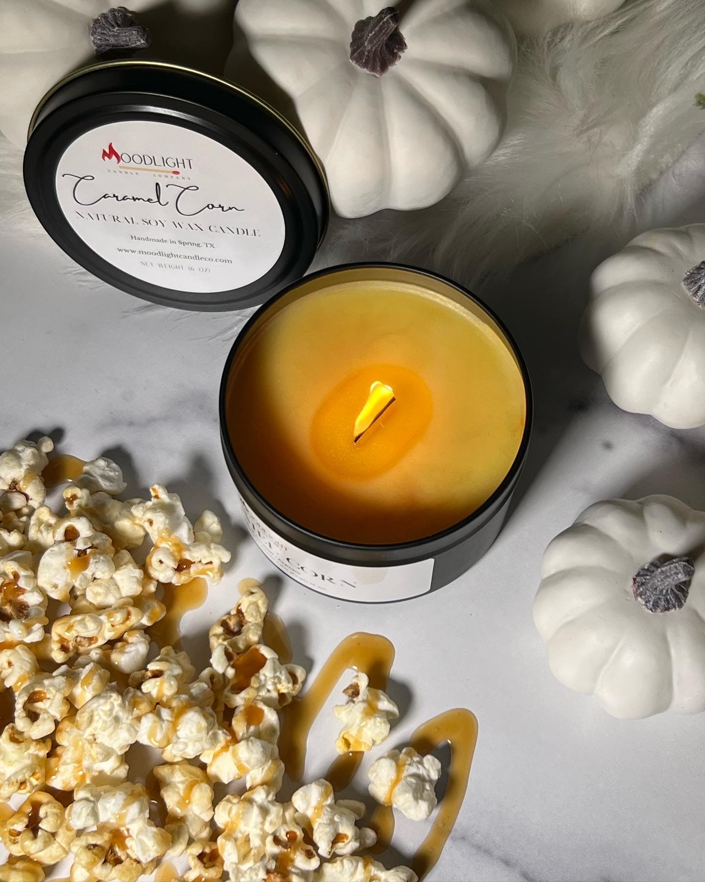 Caramel Corn Travel Tin Candle